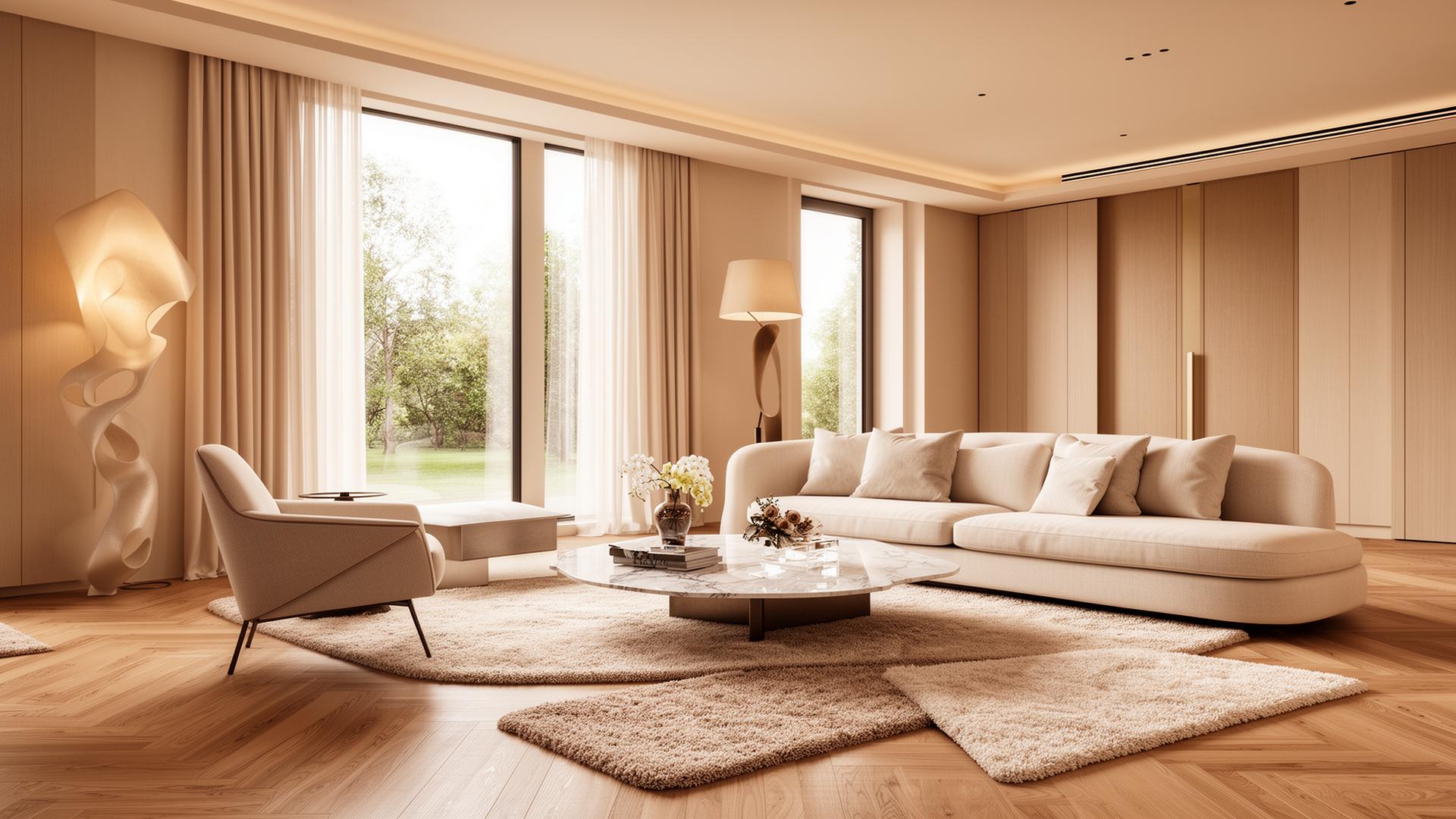 Luxury modern living room interior designed by Elisa Santos